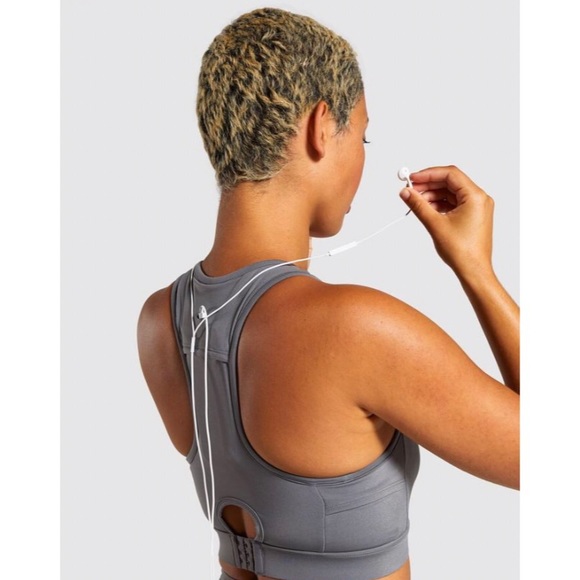 Gymshark Non Stop Sports Bra Smokey Grey - Picture 4 of 14